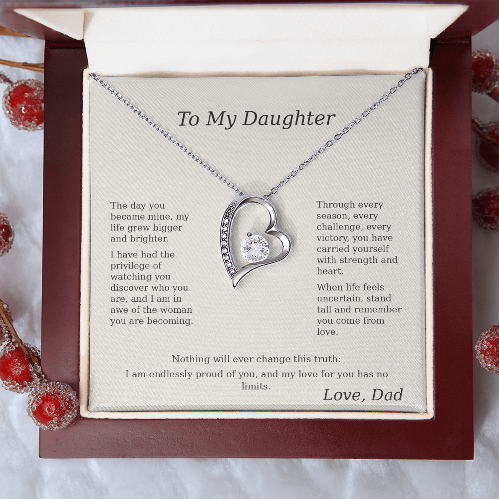 🌸 Father to Daughter Emotional Gift Necklace 🌸
