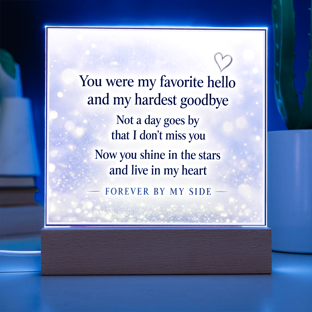 A Gentle Reminder They're Always By Your Side – LED Memorial Plaque