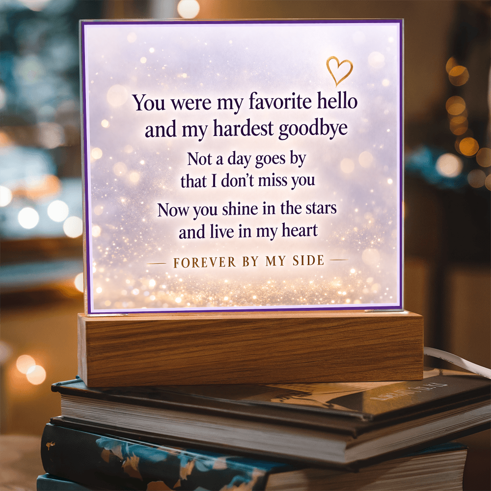 A Gentle Reminder They're Always By Your Side – LED Memorial Plaque
