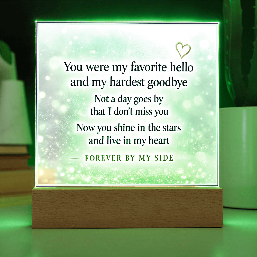 A Gentle Reminder They're Always By Your Side – LED Memorial Plaque